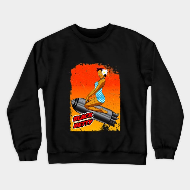 Black Betty Crewneck Sweatshirt by giftgasdjinn